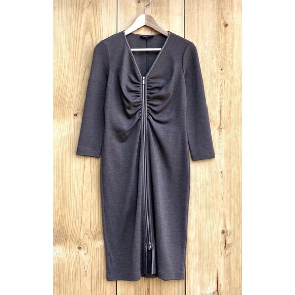 Lafayette 148 EUC Virgin Wool Zip Front Dress Sz Small - Picture 1 of 6
